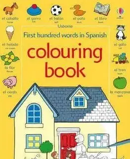 First hundred Words in Spanish Colouring Book