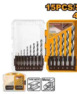 INGCO Vrták do kovu HSS, sada 15d, 1-12mm INGCO KLC