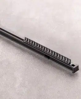 Dekoria Súprava – jednoduchá hliníková stropná koľajnica TS 150 cm -čierná, 150 x 2 x 2 cm 