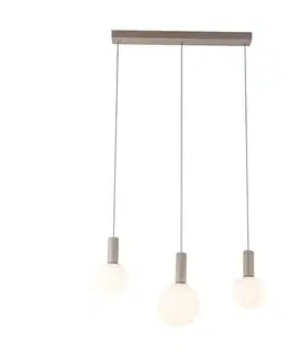 Lampa wisząca Testa beżowa klosze kule nad stół do jadalni 3xG9