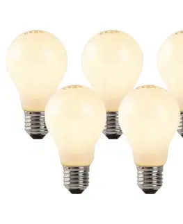 Sada 5 LED žiaroviek E27 s vláknom Flame s opálovým sklom 3W 250lm 2200K