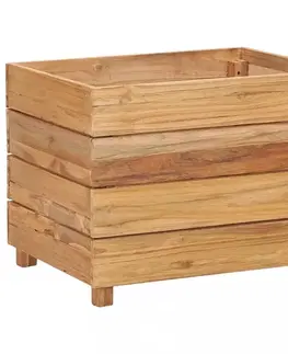 Záhradný kvetináč teakové drevo Dekorhome