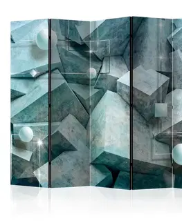 Paraván Concrete Cubes (Green) Dekorhome