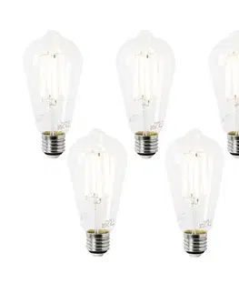 Sada 5 LED žiaroviek E27 ST64 číre 2,2 W 470 lm 2700 K