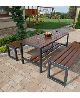Komplet moderný 1 bez operadla palisander