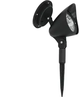  LED solárna lampa JOKER LED/1,2V 100 mAh 4000K 31,5 cm IP44 čierna EKO0600