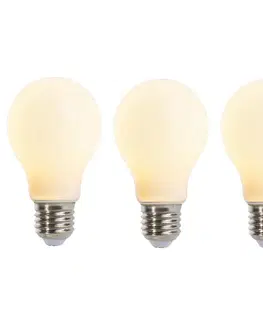Sada 3 E27 stmievateľných LED žiaroviek s vláknom matné 5W 380lm 2350K