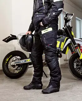 W-TEC Aircross bunda čierna-fluo žltá - 3XL