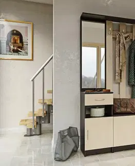 MÁŠA SET 1 predsieňová zostava, wenge / dub mliečny