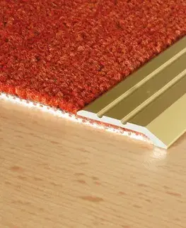 Prechodový ukončovací profil pre krytiny do 3 mm (samolepiaci) Šampaň E02