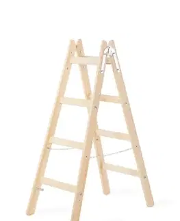 Kinekus Rebrík drevený, dvojitý, 4-priečkový