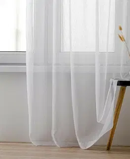 Homede Záclona Kresz Eyelets gold, biela, 140 x 275 cm