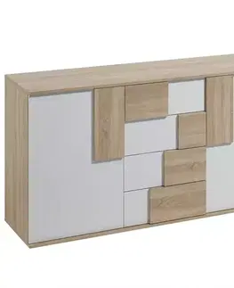 Komoda Elstra II dub sonoma/ biela