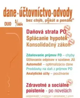 Dane účtovníctvo odvody 3 2024 - „Konsolidačný zákon“ v oblasti dane z príjmov