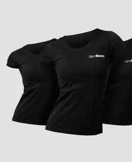 GymBeam Dámske tričko Basic 3Pack Black  M - 3pack