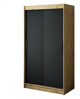 Skriňa Halifax T 120 Dub Artisan/čierna