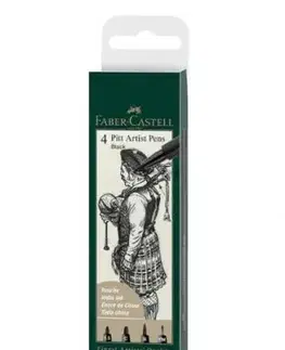 Umelecké Popisovače Faber-Castell Pitt Artist Pen Col. 199 4 ks