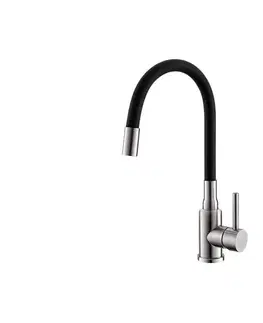 ALVEUS 1144432 - Drezová batéria s flexibilným ramienkom MINTAS 34 cm nerez/čierna 1144432