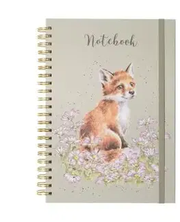 Zápisník s hrebeňovou väzbou A4 "Make My Daisy" Wrendale Designs – líška v margarétach
