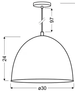 Závesná stropná lampa 1X60W E27 sivá + chróm PATCH