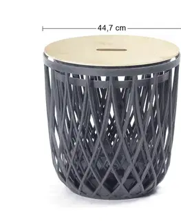 NABBI IKUBS3 plastový univerzálny kôš (3 ks) 35/55 l antracit