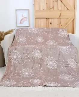 MKLozkoviny.sk Deka mikroplyš Exclusive 150 × 200 cm - Púpavy cappuccino