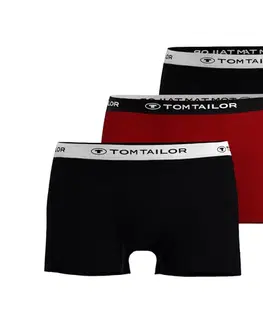 Boxerky Tom Tailor »Buffer«, 3 ks, tmavočervené