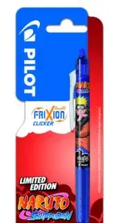Roller gélový/gumovací Pilot Frixion Ball Clicker Naruto blister modrý 0,7 mm