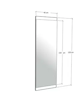 Zrkadlo Siyah 40 x 120 cm