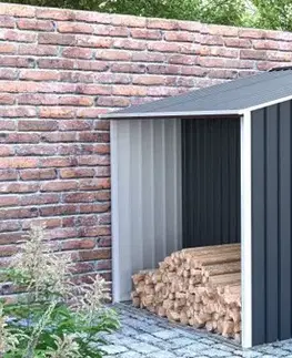 Záhradný domček s prístreškom LUKE A2 Dekorhome Rojaplast