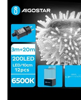  B.V.  - LED vonkajšia vianočná reťaz 200xLED/8 funkcií 23m IP44 studená biela B10303JH6