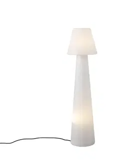 Dizajnová vonkajšia stojaca lampa biela IP44 - Katrijn