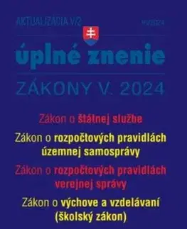 Zákony 2024 V aktualizácia V 2 - štátna služba, verejná správa