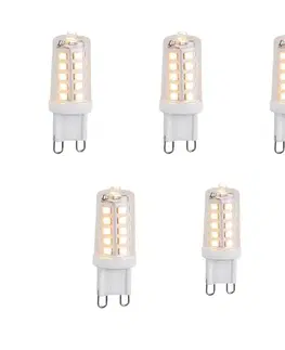 Sada 5 stmievateľných LED žiaroviek G9 s 3-stupňovým stmievaním 3W 250lm 2700K