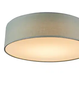 Stropné svietidlo zelené 40 cm vrátane LED - Drum LED