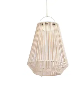 Bohemian stolná lampa béžová vrátane LED 3-stupňové stmievanie IP54 solárne nabíjanie - Duca