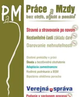 Práce a Mzdy 11/12 2023 - Nové sadzby stravného