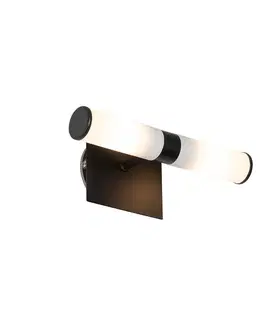 Inteligentné nástenné svietidlo do kúpeľne čierne IP44 2-svetlá vrátane Zigbee G9 - Bath