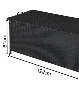 Záhradný úložný box D2318 čierna Dekorhome