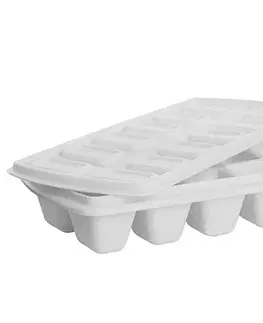 PLAST TEAM - Forma na ľad s krytom biela, 10x4x23,80cm