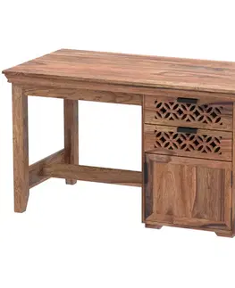 Písací stôl Mira 130x76x70 indický masív palisander