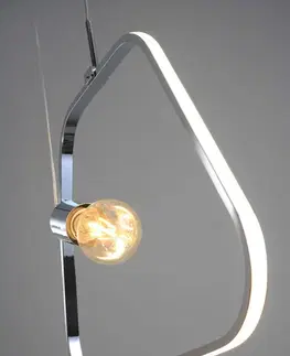 Stropné závesné svietidlo Apeti Ikaria E27 LED+12W chróm LED 4000K