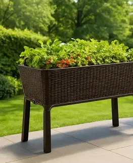 KETER Kvetináč SIMPLE GROW | hnedá