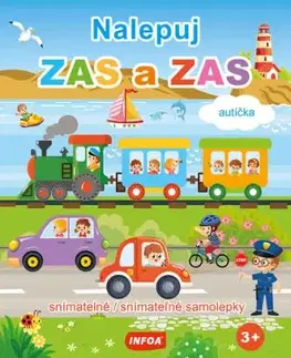 Nalepuj ZAS a ZAS - Autíčka - snímatelné / snímateľné samolepky (CZ/SK vydanie)