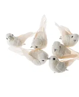 Súprava vtáčikov s klipom, 8,5 cm, 6 ks