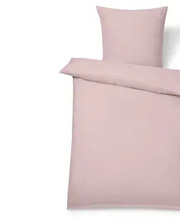 Ľanová posteľná bielizeň, ružová, štandardná veľkosť