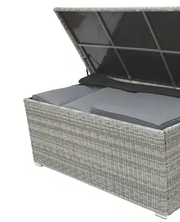 DEOKORK Box na podušky SEVILLA 164 x 82 cm (sivá)