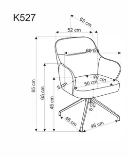 Otočné jedálenské kreslo K527 Halmar