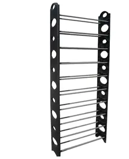 KONDELA Botis Typ 5 botník čierna / sivá
