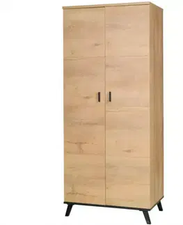 Skriňa 1 John dub lefkas/čierna
